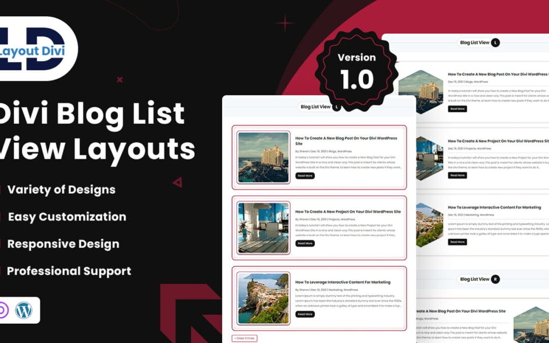 Transformer le module Blog de Divi en liste