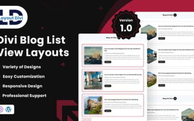 Transformer le module Blog de Divi en liste
