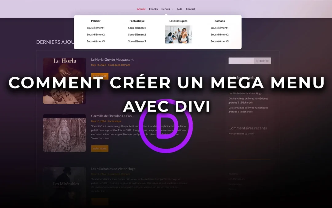 Comment créer un Mega Menu avec Divi