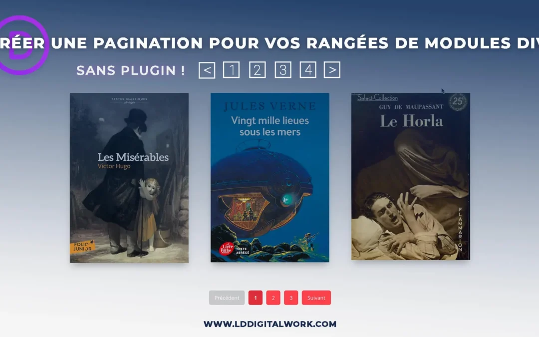 Créer une pagination pour vos rangées de modules Divi